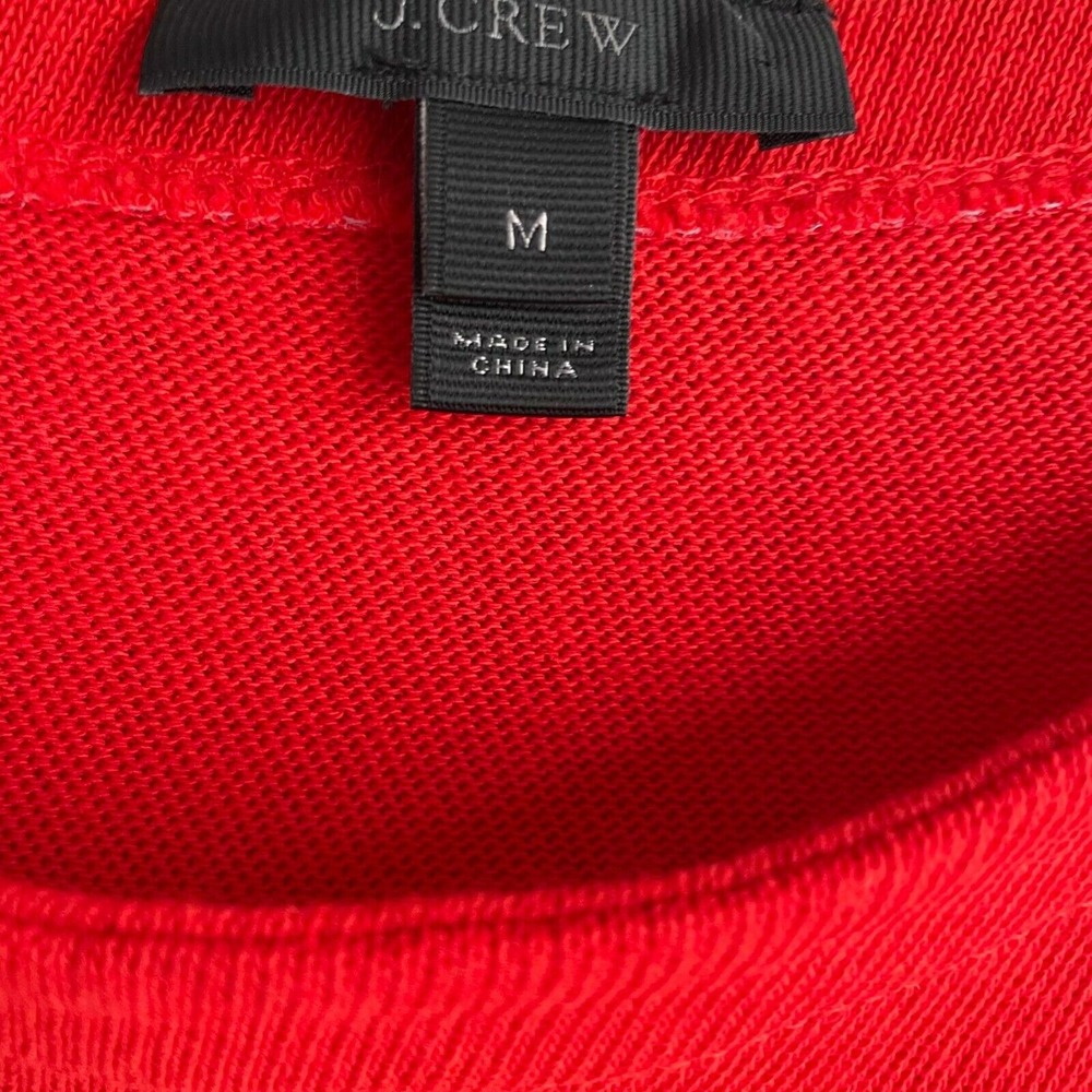 J.CREW Red & White 3/4 Sleeve Ladies Boat Neck Ladies Tunic Dress, M - Picture 4 of 8